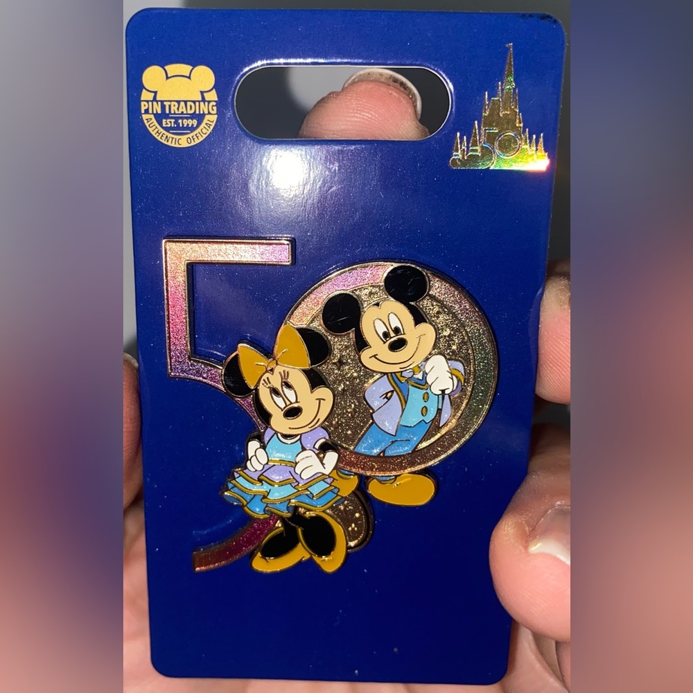 Mickey and Minnie anniversary pin